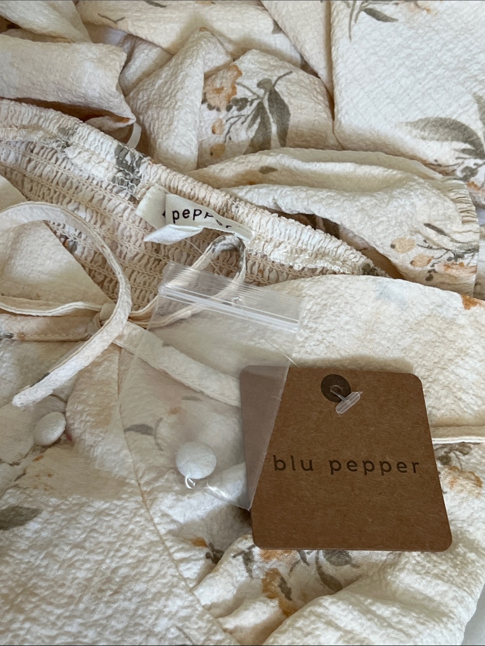 🌸 Blu Pepper Floral Midi Dress – Size L – NWT 🌸 - Picture 6 of 7